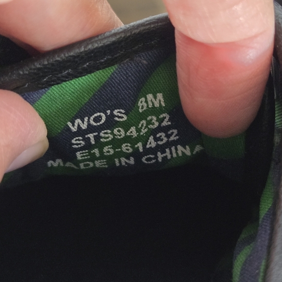 Sperry top sider black corduroy leather laces like new sz 8 - Picture 5 of 5